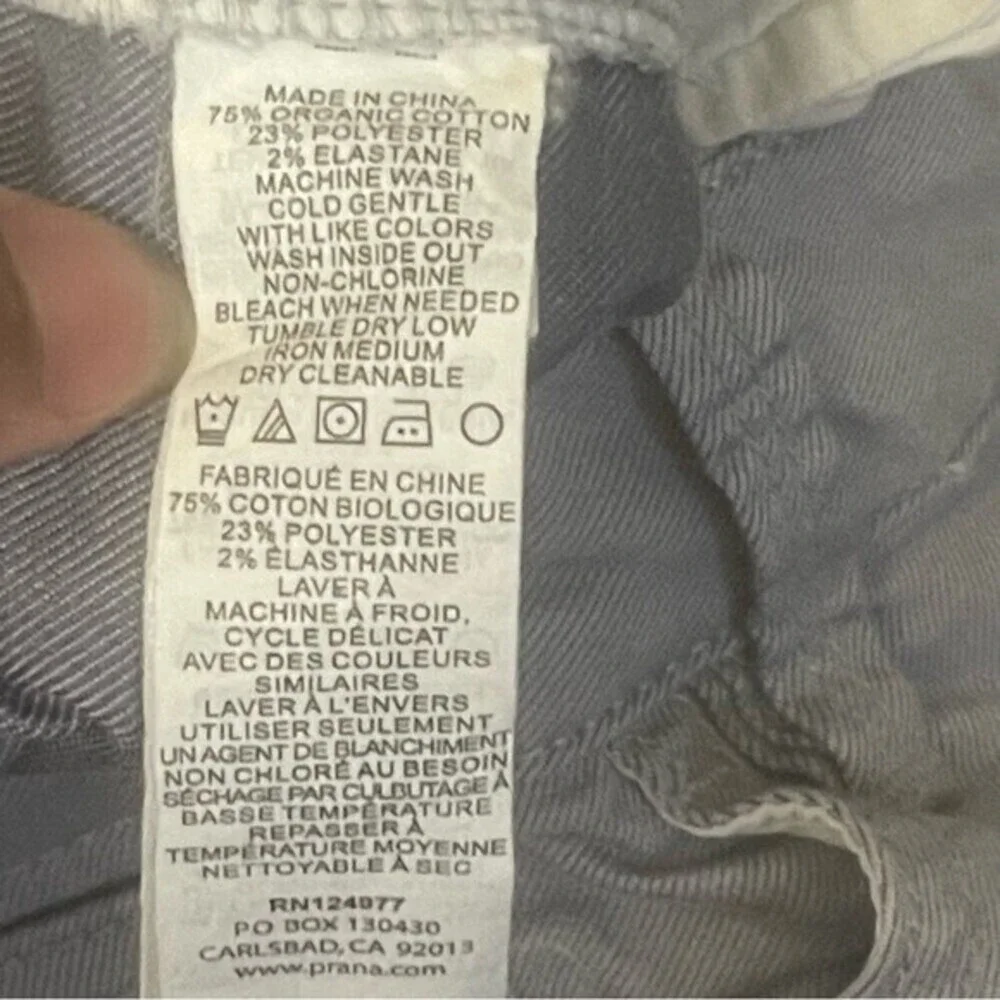 Prana Women Oday Jeans Storm Cloud Size 14/32
